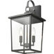 Fetterton 2 Light 18 inch Powder Coated Black Outdoor Wall Sconce